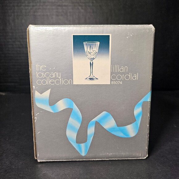 Set of 4 Vintage Lillian Cordials 24% Crystal Glasses by The Tocany Collection - Picture 5 of 10